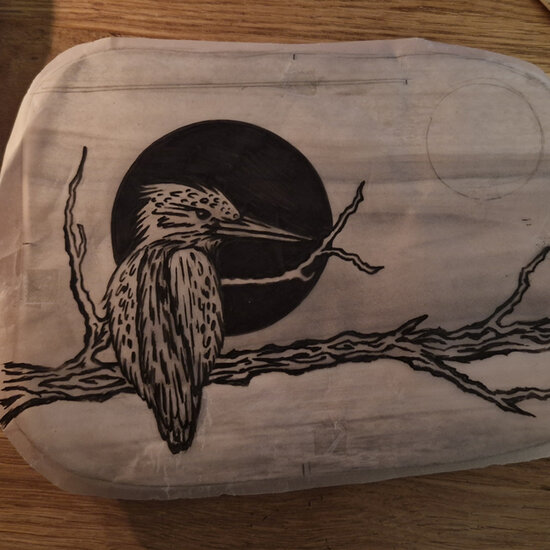 Moodplank Ijsvogel, Medium