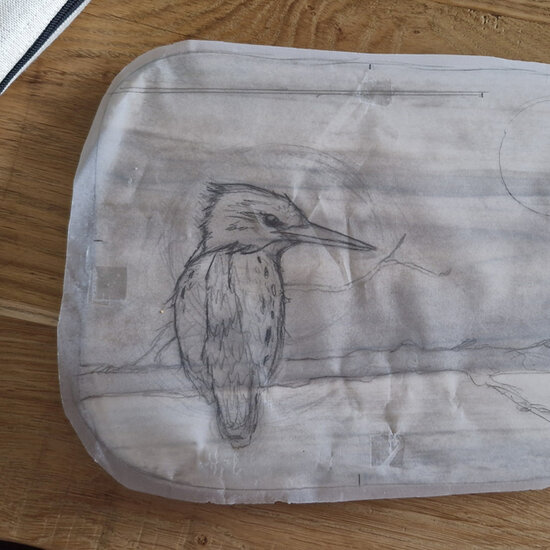 Moodplank Ijsvogel, Medium