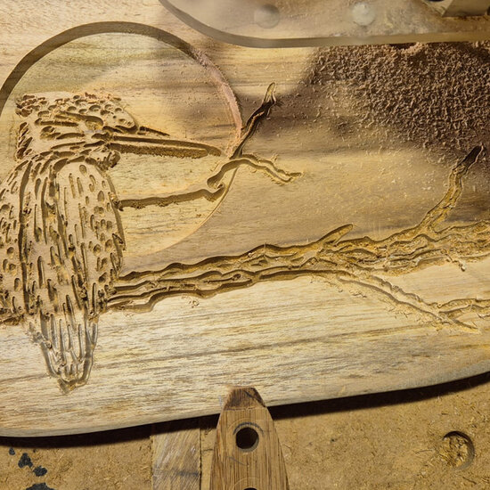 Moodplank Ijsvogel, Medium