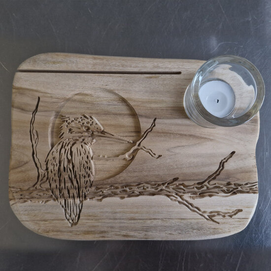 Moodplank Ijsvogel, Medium