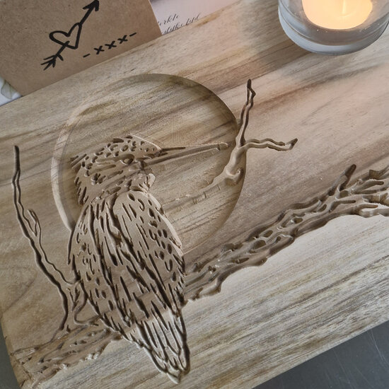 Moodplank Ijsvogel, Medium