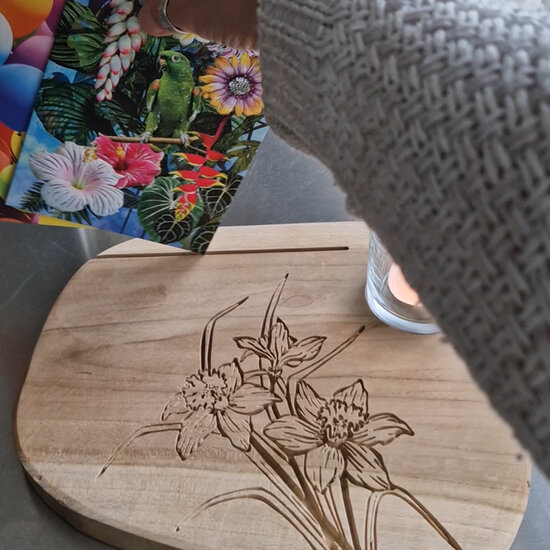 Moodplank Narcissen, Medium