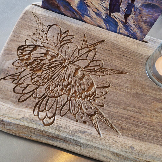 Moodplank vlinder-bloem