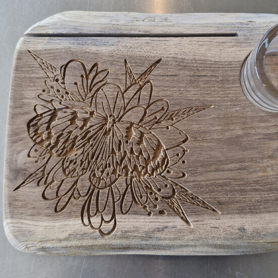 Moodplank vlinder-bloem